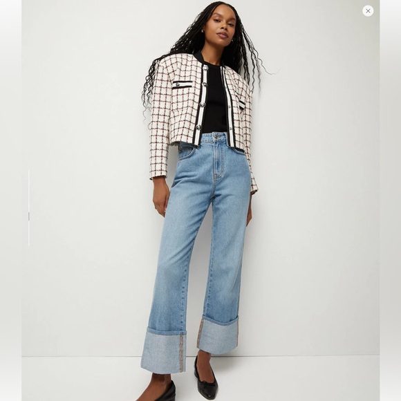 NWT Veronica Beard Ellicot Graphic Tweed Jacket. Size 4 - Picture 2 of 16